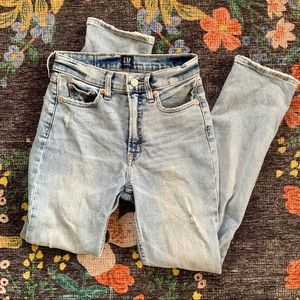 GAP high rise cigarette jeans - vintage distressed